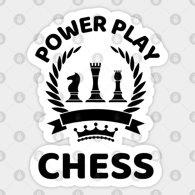 Power Play Chess - Chess Lovers Sticker by Famgift